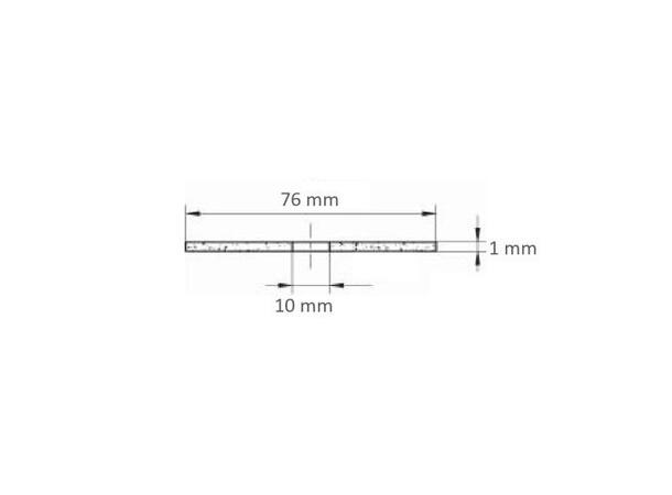 Kappeskive 076 x 1 x 10mm A46S-BF INOX 