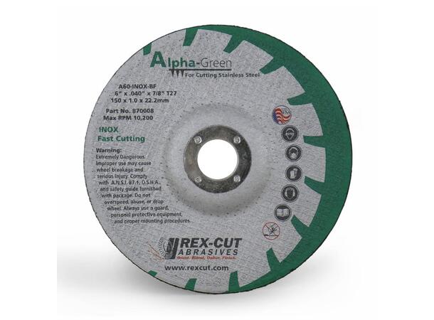Kappeskive 076 x 1 x 9,5mm K60 AlphaGree INOX 