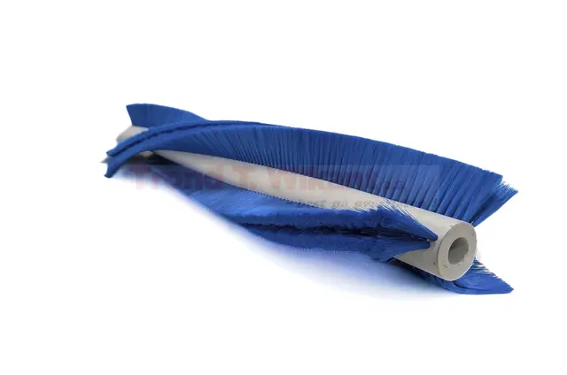 Valsebørste stanset Ø170/60/25 Lg.1050mm Spiral 3x2 rekker ø0,15mm PA blå 