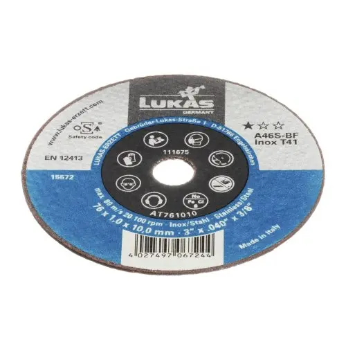 Kappeskive 076 x 1 x 10mm A46S-BF INOX 