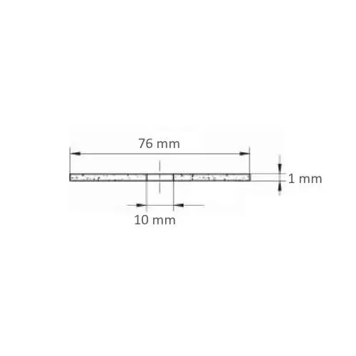 Kappeskive 076 x 1 x 10mm A46S-BF INOX 