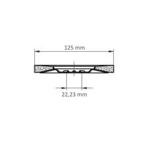 Lamellslipeskive Ø 125 x 22 ZK 040 SLTT Zirkon 