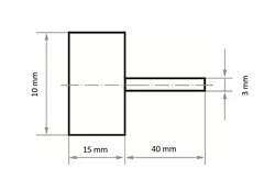 Lamellslipestift &#216; 10x15x3 K320 SFL