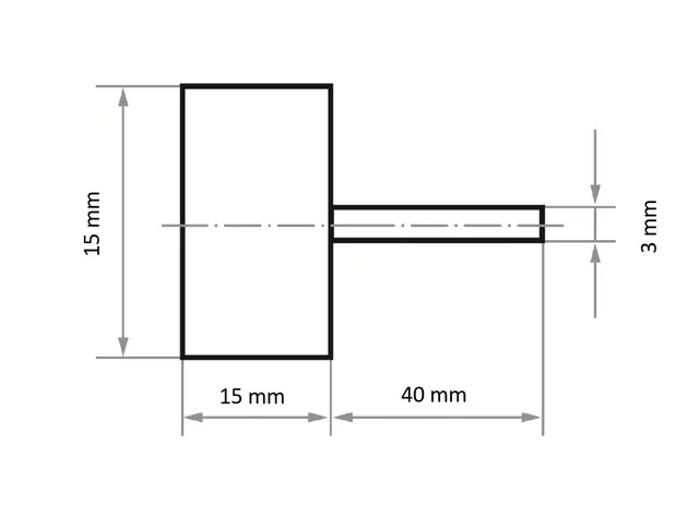 Lamellslipestift Ø 15x15x3 K080 SFL 