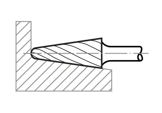 Hårdmetallfil HFL 1230.08 Z9 Alum grov 