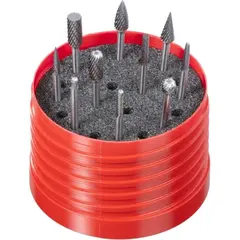 Sett med h&#229;rdmetallfiler 10 deler 3mm spindel ZX Kryss