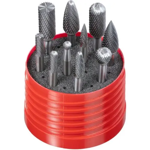 Sett med hårdmetallfiler 10 deler 6mm spindel ZX Kryss 