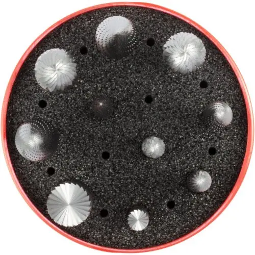 Sett med hårdmetallfiler 10 deler 6mm spindel ZX Kryss 