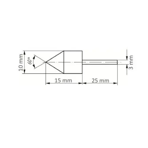 Gummiholder GTWK 1015.03 Sylinder, spiss tupp 