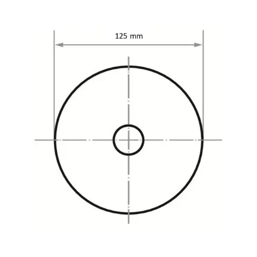 Slipeullrondell Ø 125mm VF Borrelås 